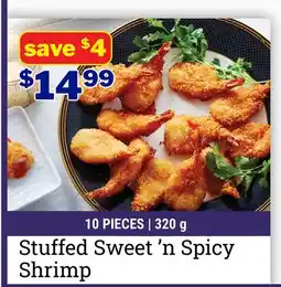 M & M Food Market Stuffed Sweet 'n Spicy Shrimp offer