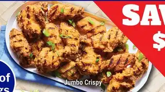 M & M Food Market Fully Cooked Chicken Wings Jumbo Crispy offer
