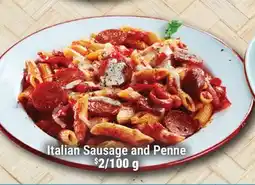 M & M Food Market Italian Sausage and Penne offer