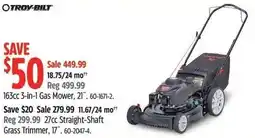 Canadian Tire Troy-Bilt Gas Mower 163cc offer