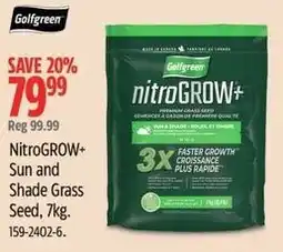 Canadian Tire Golfgreen nitroGROW+ Sun and Shade Grass Seed offer