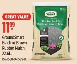 Canadian Tire GroundSmart Black or Brown Rubber Mulch offer