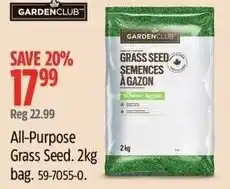 Canadian Tire GARDENCLUB All-Purpose Grass Seed offer