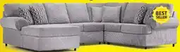 Leon's Jupiter 4-Piece Sectional with Left-Facing Chaise - Ash Grey offer