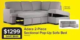 Leon's Adara 2-Piece Sectional with Left-Facing Pop-Up Bed - Beige offer