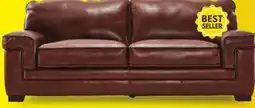 Leon's Stampede Leather Sofa - Chestnut offer