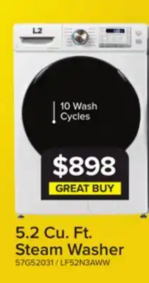 Leon's L2 White Front Load Washer (5.2 Cu. Ft) - LF52N3AWW offer