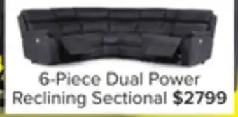 Leon's Haven 6-Piece Dual Power Reclining Sectional - Grey offer