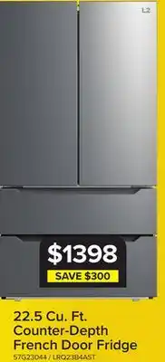Leon's L2 Stainless Steel Counter-Depth French Door Refrigerator (22.48 Cu.Ft.) - LRQ23B4AST offer