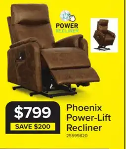 Leon's Phoenix Power Lift Recliner Chair - Brown offer