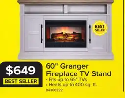 Leon's Granger 60 Fireplace TV Stand - Antique White offer