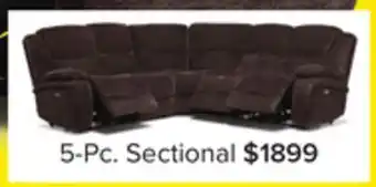 Leon's Maxwell 5-Piece Power Reclining Sectional - Brown offer