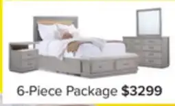 Leon's Fresh Perspective Cascade 6-Piece Queen Storage Bench Bedroom Package - Dovetail Grey offer
