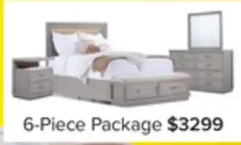 Leon's Fresh Perspective Cascade 6-Piece Queen Storage Bench Bedroom Package - Dovetail Grey offer