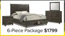 Leon's Cabin 6-Piece Queen Storage Bedroom Package - Grey offer
