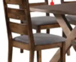The Brick Plum 6pc Dining Set with Table, Bench & 4 Chairs, Wood, Live-Edge Look, 70.75W- Nutmeg Brown offer