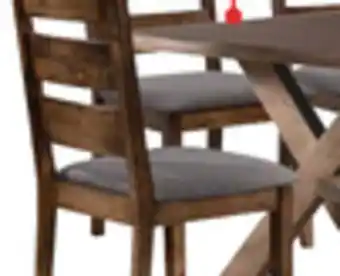 The Brick Plum 6pc Dining Set with Table, Bench & 4 Chairs, Wood, Live-Edge Look, 70.75W- Nutmeg Brown offer