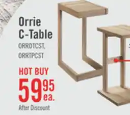 The Brick Orrie 11.75 C-Shaped Chairside Table - Taupe offer