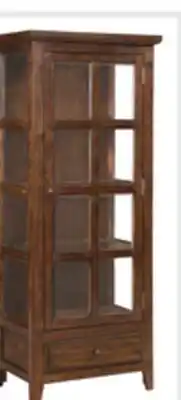 The Brick Bardini 28.25 Display Cabinet with Framed Glass Door - Cherry Brown offer