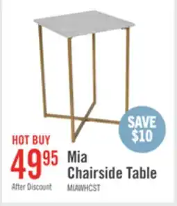 The Brick Mia 15.75 Faux Marble Chairside Table - White & Gold offer