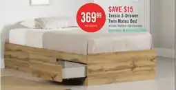 The Brick Tassio 3-Drawer Twin Mates Bed - Nordik Oak offer