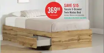 The Brick Tassio 3-Drawer Twin Mates Bed - Nordik Oak offer