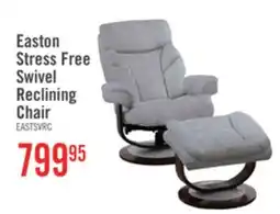 The Brick Easton 33.5 Chenille Fabric Stress Free Swivel Reclining Chair with Footrest - Silver Grey offer