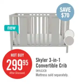 The Brick Little Seeds Skyler Baby Crib - Sharkey Grey offer