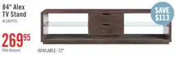 The Brick Alex 84 Modern TV Stand with Storage and Cable Management for TVs up to 90- Walnut Oak offer