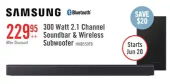 The Brick Samsung B-Series 2.1-Channel Soundbar with Wireless Subwoofer offer