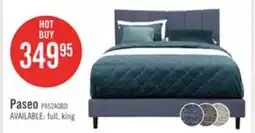 The Brick Paseo Upholstered Platform Bed in Navy Fabric - Queen Size offer