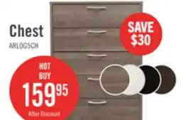 The Brick Arlo Bedroom Chest of Drawers, 5-Drawer, 23.6W x 36.2H, Made in Canada - Grey/Brown offer