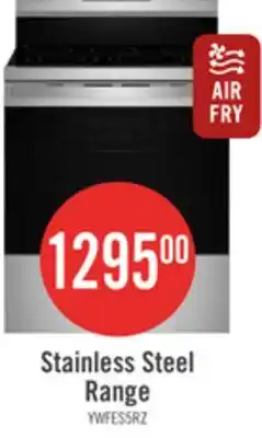 The Brick Whirlpool 5.3 Cu. Ft. Electric Range with No Preheat Air Fry - Stainless Steel - YWFES5030RZ offer