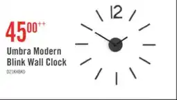 The Brick Umbra Modern Blink Wall Clock - Black offer