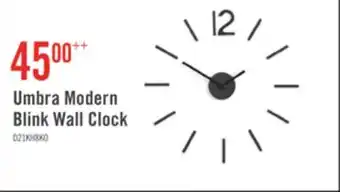 The Brick Umbra Modern Blink Wall Clock - Black offer