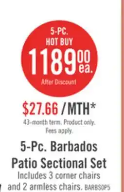 The Brick Barbados 5-Piece Patio Set - Green offer