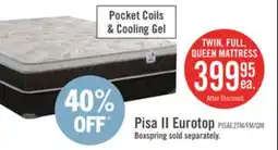 The Brick Springwall Pisa II Eurotop Twin Mattress offer
