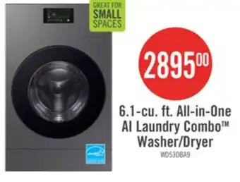 The Brick Samsung Bespoke 6.1 Cu. Ft. All-in-One AI Laundry Combo Washer/Dryer - WD53DBA900HZA1 offer