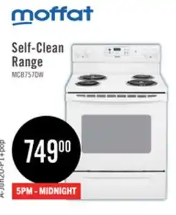 The Brick Moffat 5.0 Cu. Ft. Self-Cleaning Range - MCB757DMWW offer