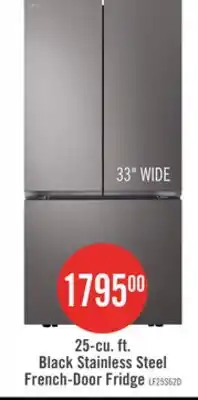 The Brick LG 25 Cu. Ft. Smart French-Door Refrigerator with Ice Maker - Black Stainless Steel - LF25S6200D offer