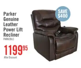 The Brick The Brick Parker 36 Genuine Leather 3-Position Power Lift Reclining Chair - Brown offer