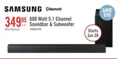 The Brick Samsung HW-B650F 3.1-Channel 370 W Soundbar with Wireless Subwoofer offer