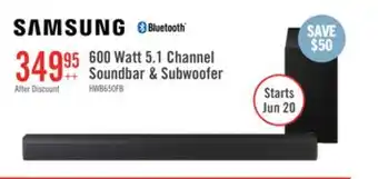 The Brick Samsung HW-B650F 3.1-Channel 370 W Soundbar with Wireless Subwoofer offer