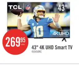 The Brick TCL 43 LED 4K UHD HDR Pro 60Hz Roku Smart TV (43S450R-CA) offer