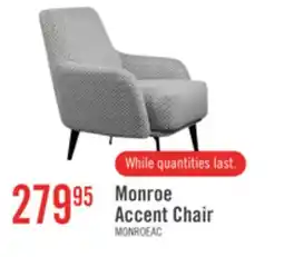 The Brick Monroe 29 Linen-Look Fabric Accent Chair with Metal Legs - Grey offer