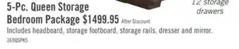 The Brick Yorkdale 5pc Bedroom Set with 12-Drawer Storage Bed, Dresser & Mirror, Grey - Queen Size offer