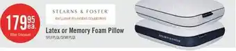 The Brick Stearns & Foster Latex Pillow offer