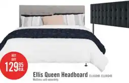 The Brick Ellis Upholstered Headboard in Grey Fabric, Button Tufted - Queen Size offer