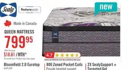 The Brick Sealy Posturepedic Bloomfield 2.0 Eurotop Queen Mattress offer