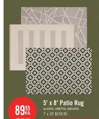 The Brick Silas Black Outdoor Patio Area Rug - 5 x 8 offer